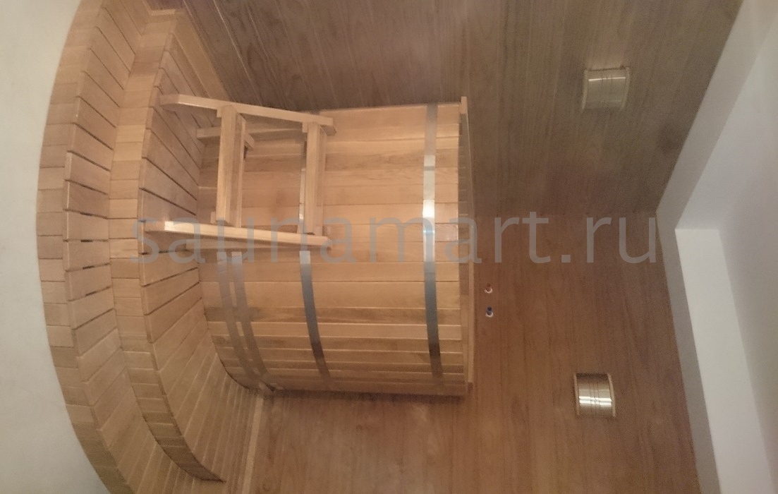 Купель угловая из лиственницы 1.0 х1.0 х1.2 без покрытия традиционная Купель угловая из лиственницы 1.0 х1.0 х1.2 без покрытия традиционная