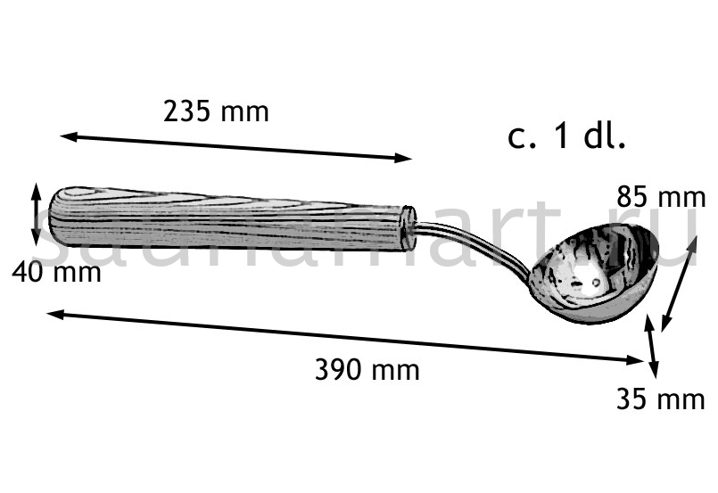 Sawo Черпак из нерж. с дерев. ручкой 441-МР (D85) Sawo Черпак из нерж. с дерев. ручкой 441-МР (D85)