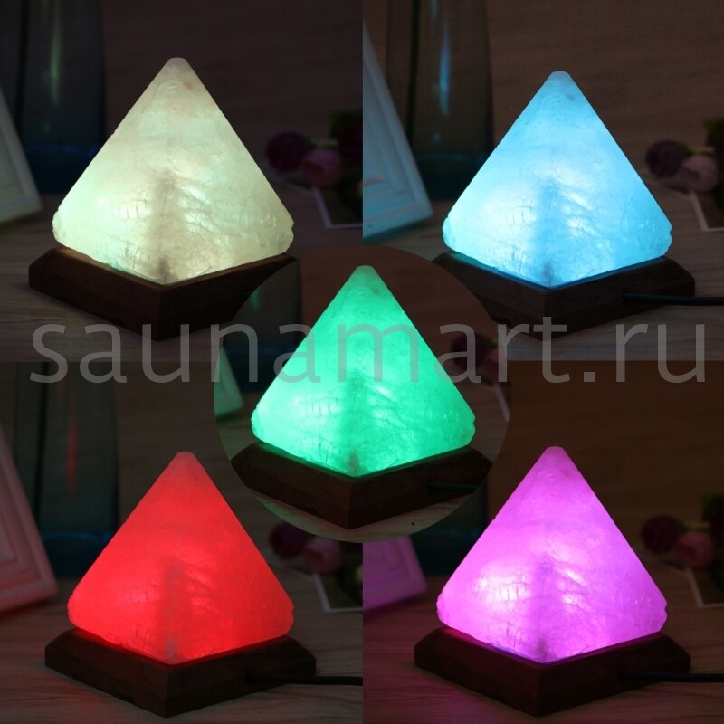 Соляная лампа Пирамида (питание от USB) RGB Соляная лампа Пирамида (питание от USB) RGB