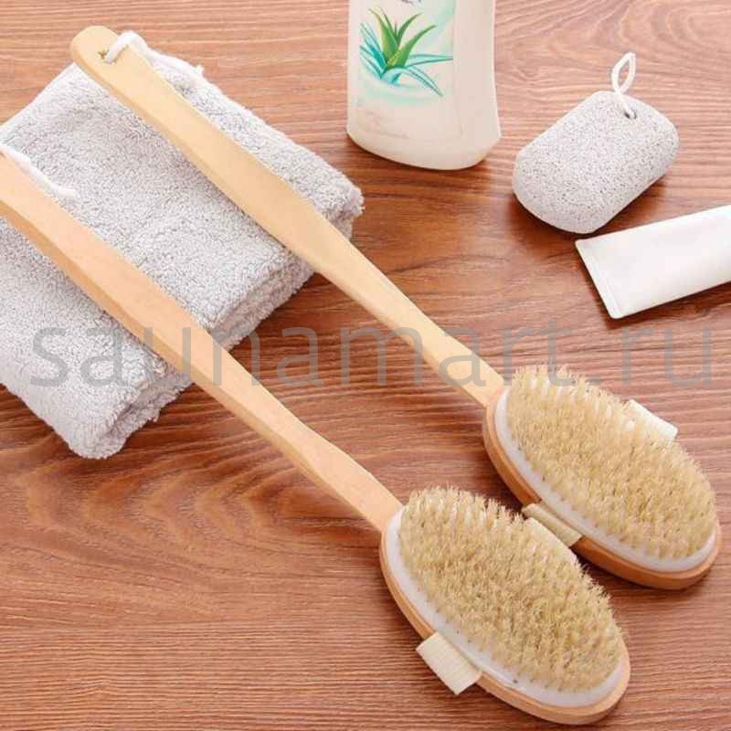 Щетка натуральная для мытья с ручкой Kurase  Щетка натуральная для мытья с ручкой Kurase