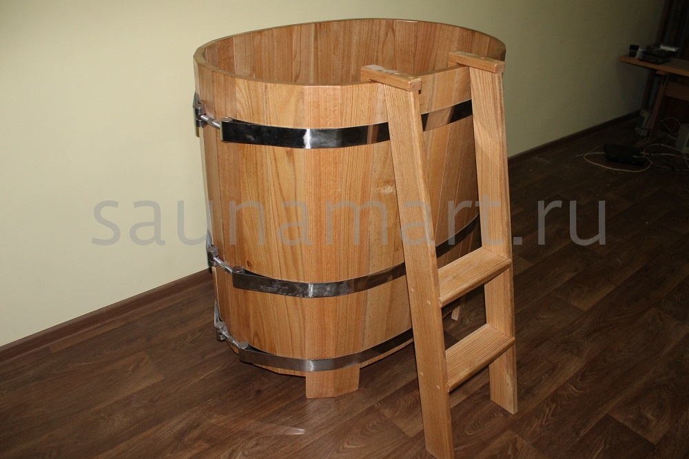 Купель овальная из лиственницы 1.0 х0.7 х1.0 с полимерным покрытием натуральная Купель овальная из лиственницы 1.0 х0.7 х1.0 с полимерным покрытием натуральная